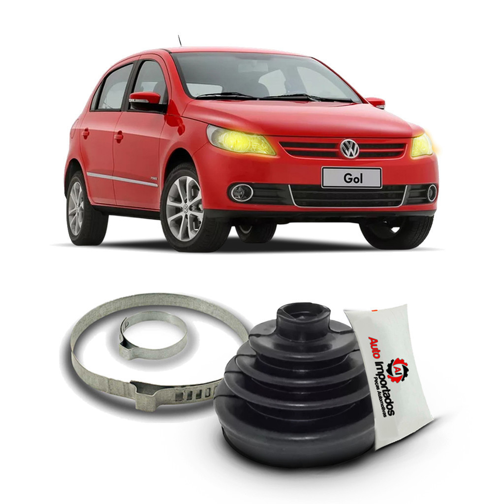 Kit Coifa Borracha Graxa Abraçadeira Homocinética Lado Roda Volkswagen Gol G5 2008 2009 2010 2011 2012 2013