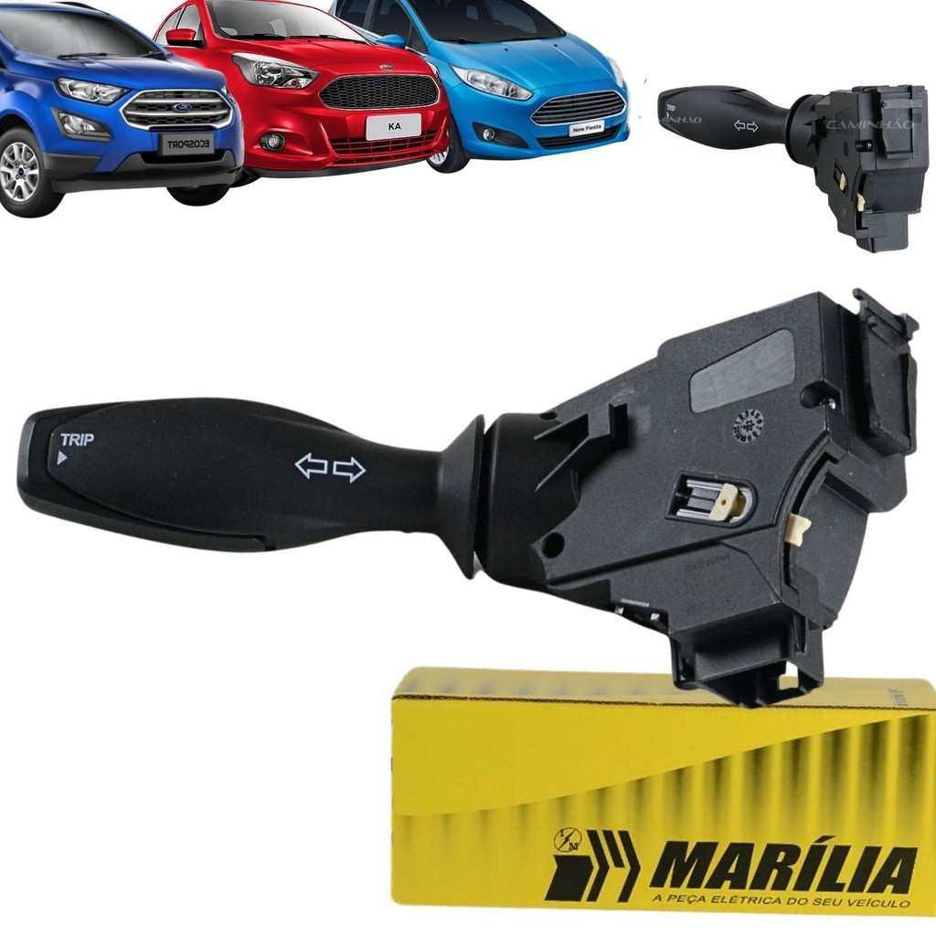 Chave de Seta para Ford Ecosport / New Fiesta / Ka com Computador de Bordo Função Trip (BE8Z13341BA / 8A6T13335BC)