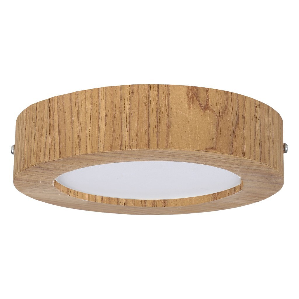 Plafon Wood Madeira Redondo Led 18W Bivolt Freijó Sobrepor teto em Oferta na Shopee