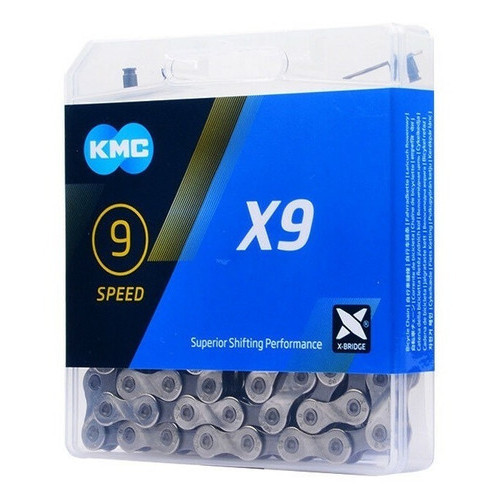 Corrente 9v Kmc X9 Silver Prata 116l Mtb Speed 1x9v 2x9v 3x9v + Power Link 27v em Oferta na Shopee