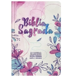 Bíblia Sagrada ARC | Slim | Letra Normal | Capa Dura | Flores Desenho