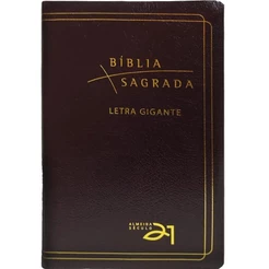 Bíblia Sagrada | A21 | Letra Gigante | Luxo | Couro Bordô