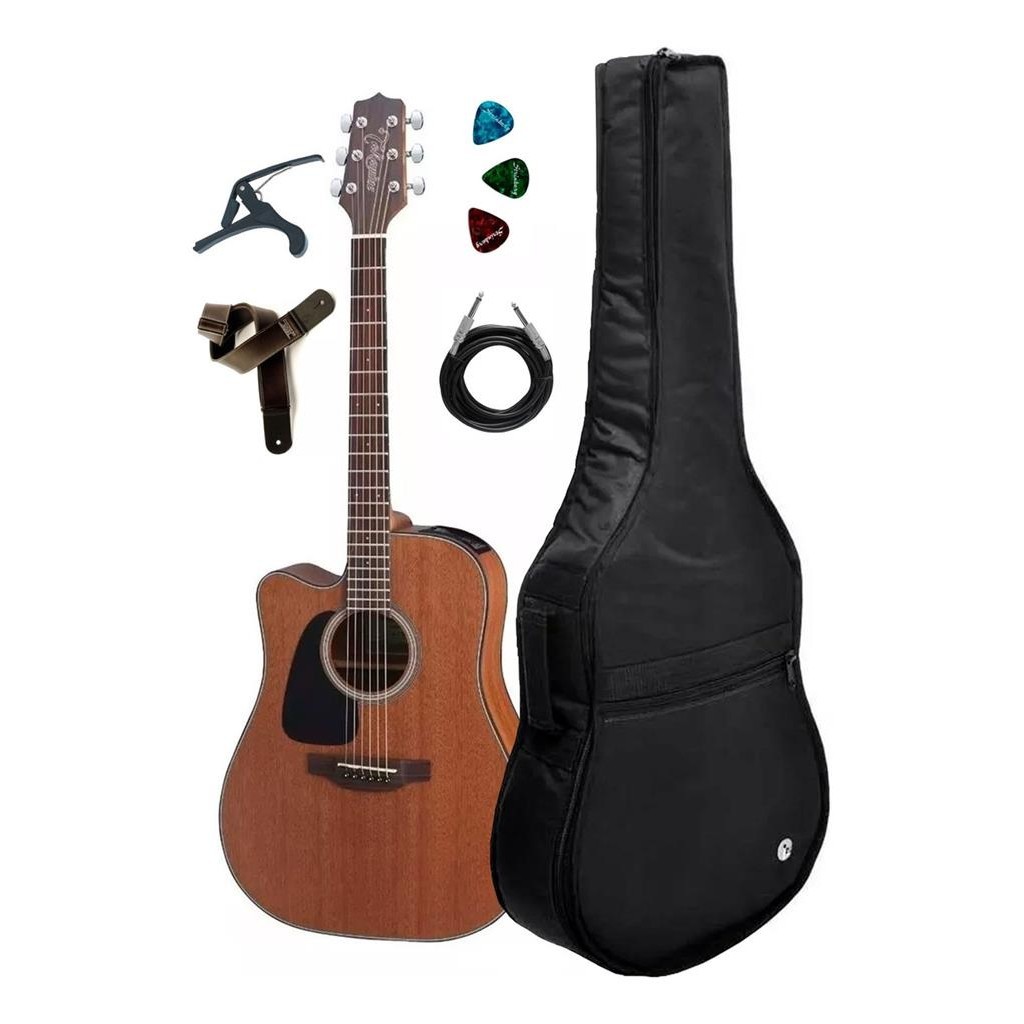 Violao Takamine Gd11mce Canhoto+capa Correia Couro+acessorio