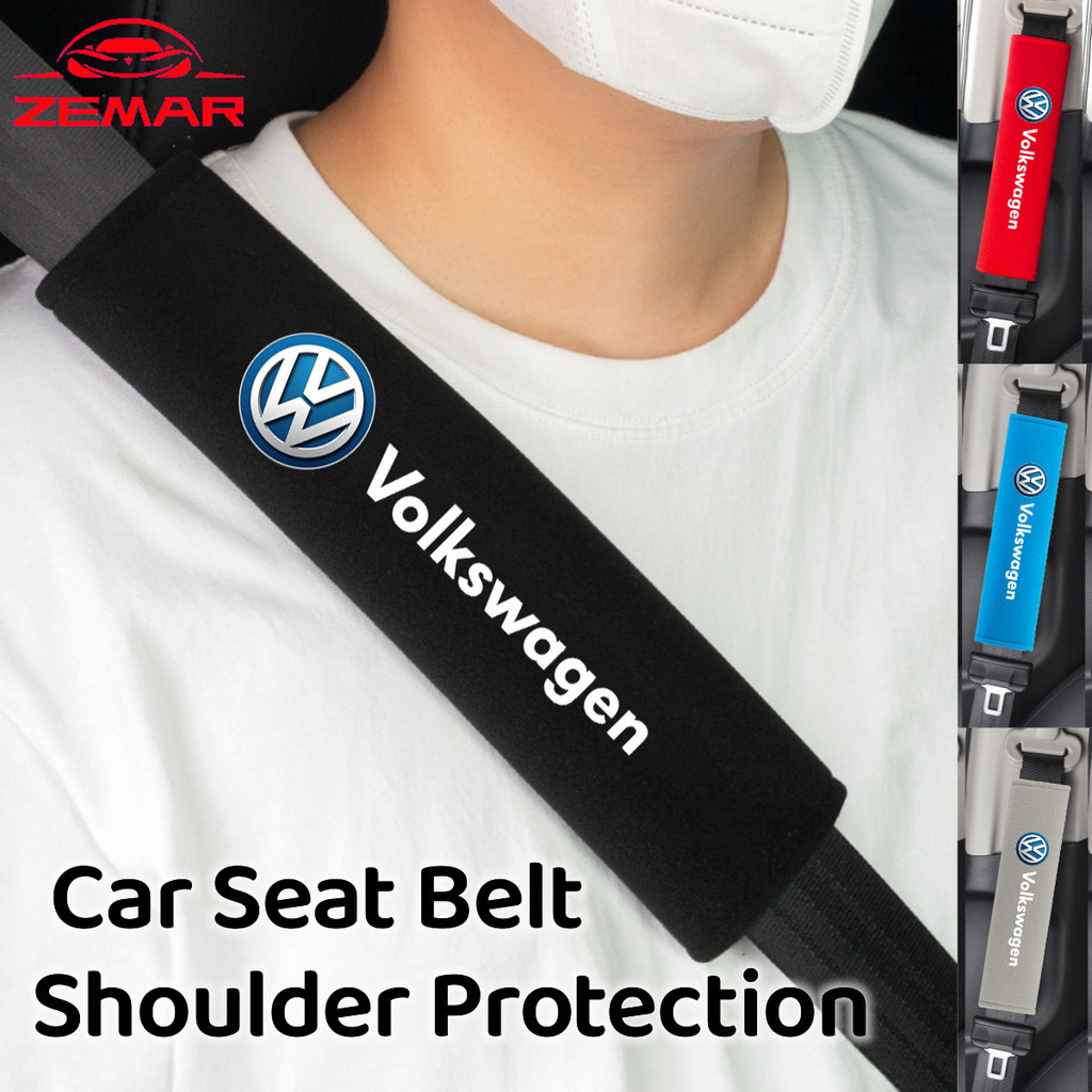 2Pcs Volkswagen Universal Car Seat Cinto De Segurança Do Assento Carro Cobre O Ombro Acessórios Interiores Para Golf Mk4 Mk7 MK3 jetta mk6 Up Passat b5 b6 VW Polo 9n 9n3 gol g5 g4 g3 g6 Nivus Fox new Beetle Virtus