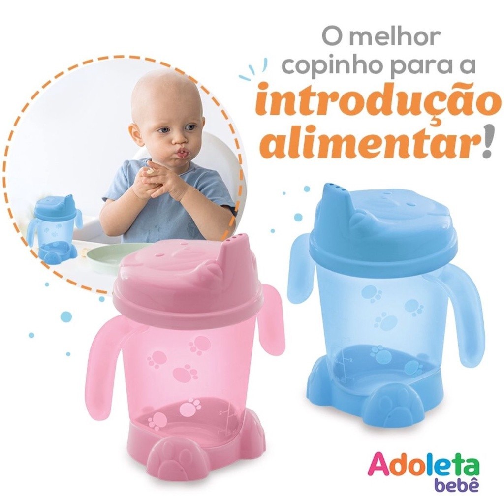Copinho Urso Porta-Suco com Alça e Pé 200ml- Adoleta