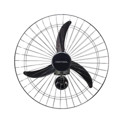 Ventilador de Parede Bivolt 60cm Ventisol Preto 200W com 3 Pás