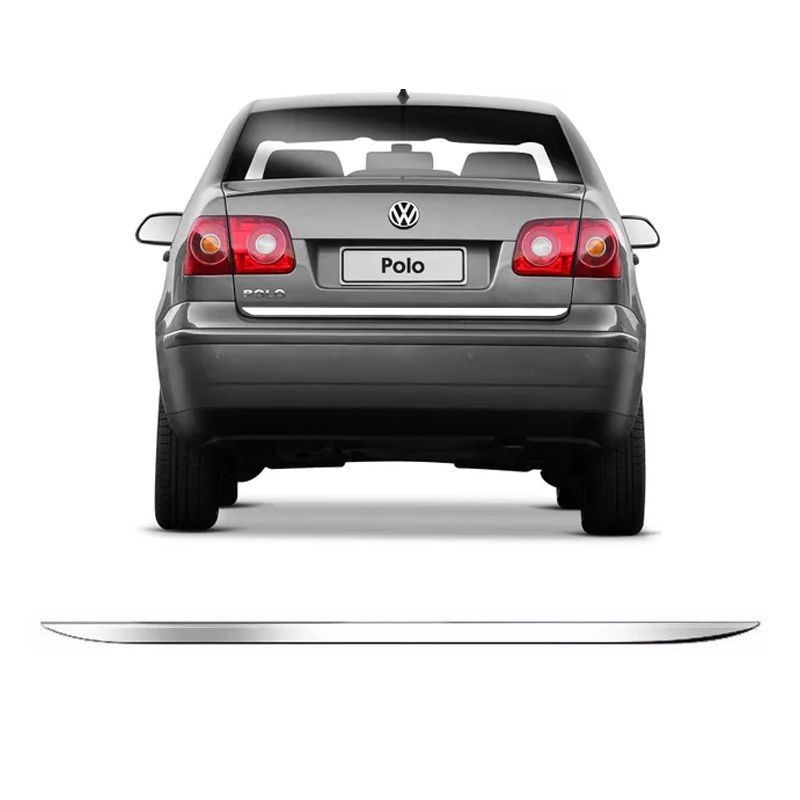 Friso Tampa Traseira Porta Malas Polo Sedan Cromado Resinado Genérico em Oferta na Shopee