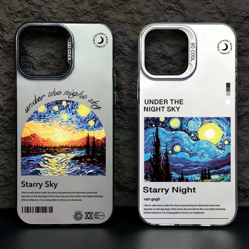 Pintura A Óleo Van Gogh Starry IMD Capa Para iPhone 15 Pro Max 14 13 12 11 XR XS 7 8 Plus SE 2020 Dura À Prova De Choque em Oferta na Shopee