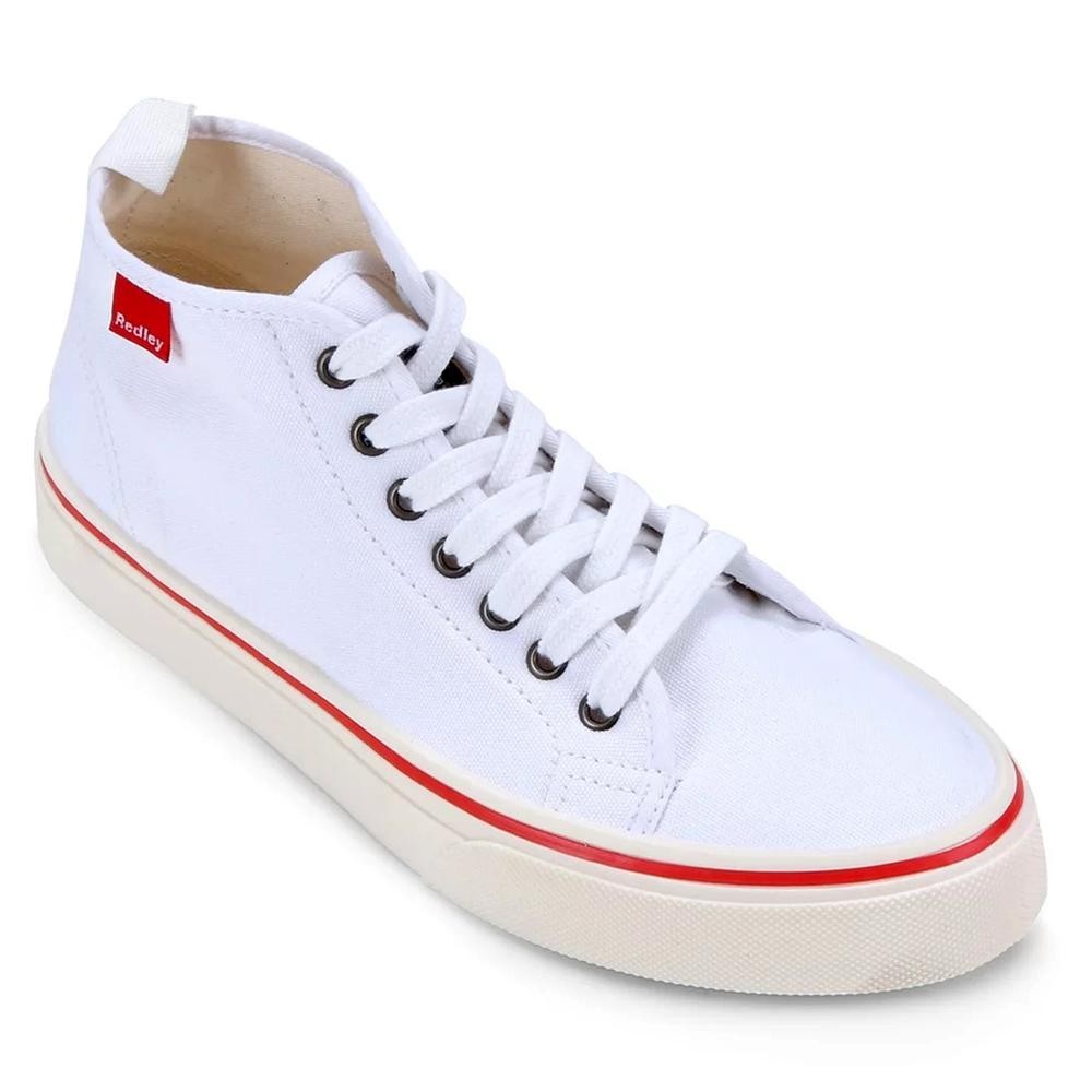 Tênis Cano Alto Redley Originals - Branco em Oferta na Shopee