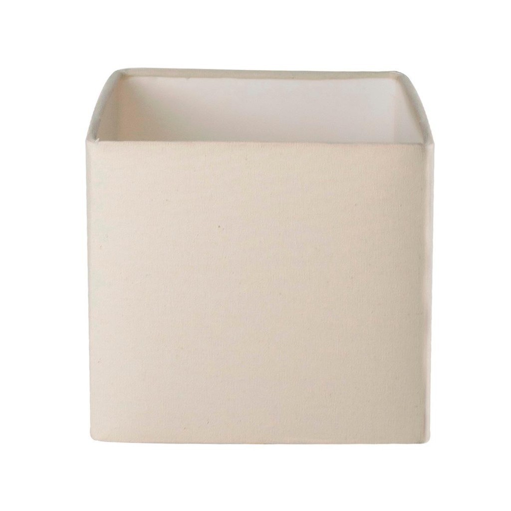 Imagem Cúpula para abajur luminaria 30x30x30cm Quadrada Tecido Algodão Soquete Nacional Ref 57 Cor bege, Preta, branca