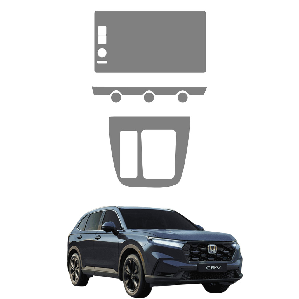 Película PPF Proteção Kit Console Central Ar Multimídia Honda CR-V 2025 2026 Transparente TPU Anti Risco