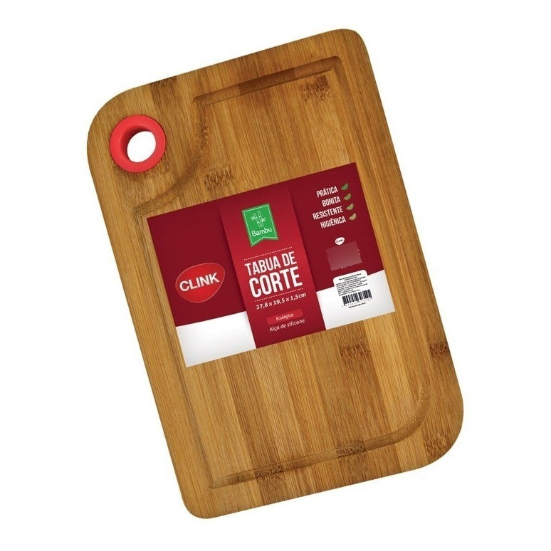 TABUA DE CORTE CARNE CHURRASCO BAMBU MADEIRA COM ALCA  CALHA