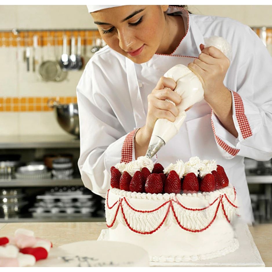 Saco De Confeitar Profissional Descartável 100 Peças Confeiteiro Cobertura Bolo Doces Cupcake Utensílios