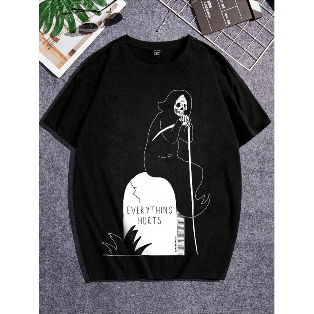 Camiseta Oversized Streetwear Estilo Rua Camisa Confortável Blusa Manga Curta Personalizada T Shirt 