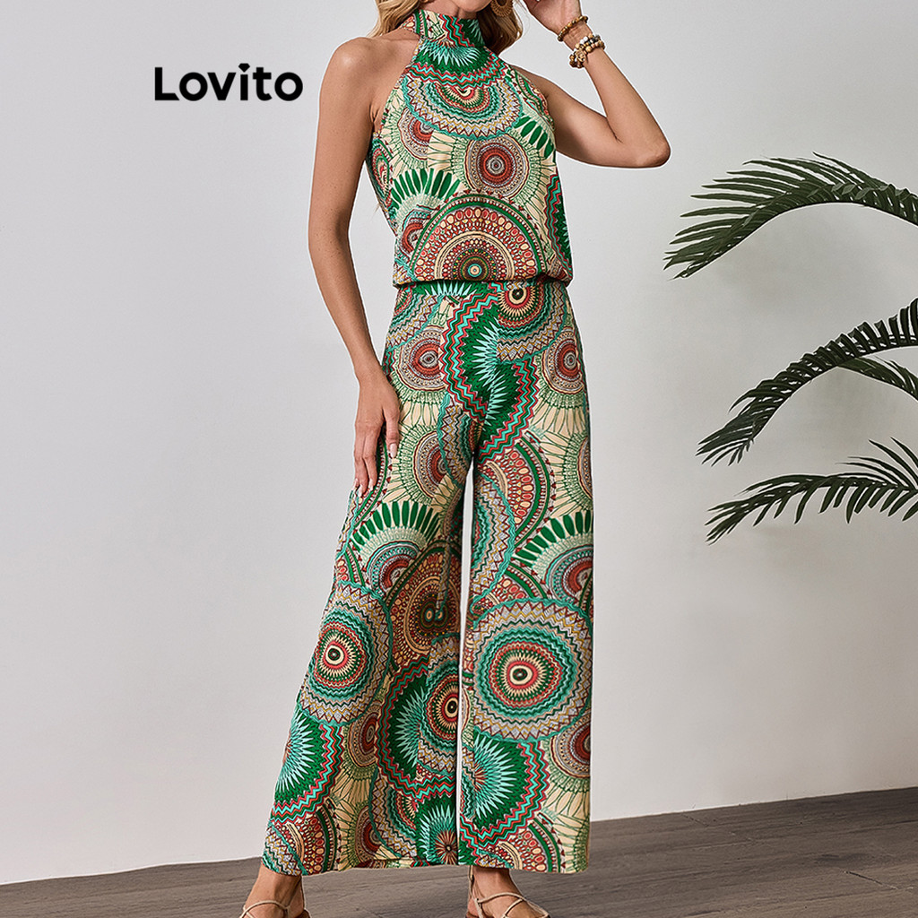 Lovito Mulheres Boho Tribal Print Padrão Tops ou Bottoms LBL19653 - Women Clothes