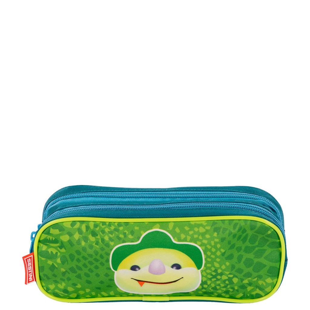Estojo 2 Compartimentos Sestini Kids Dino 3 - Colorido em Oferta na Shopee