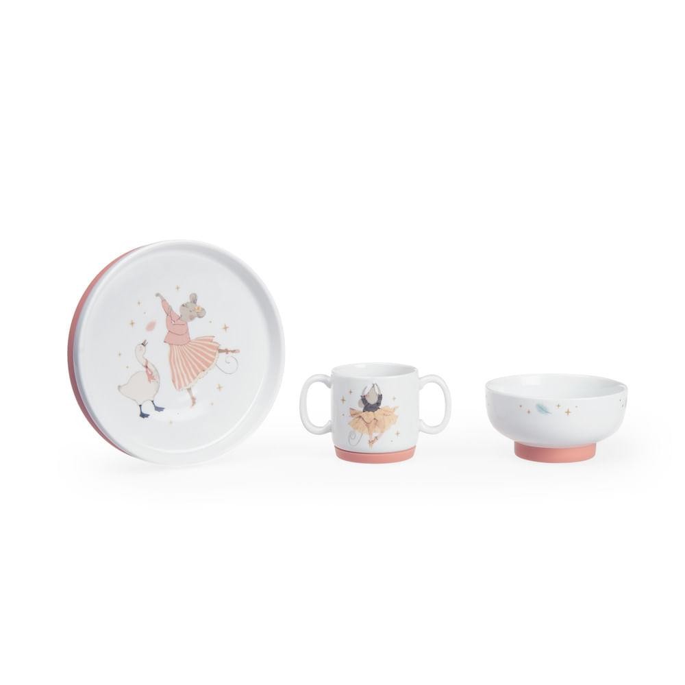Kit Decorativo de Porcelana La Petite Escola de Dança Moulin Roty
