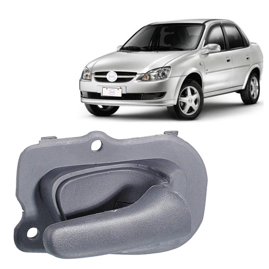 Maçaneta Interna Porta Dianteira Corsa 1994 95 Á 2010 Cinza