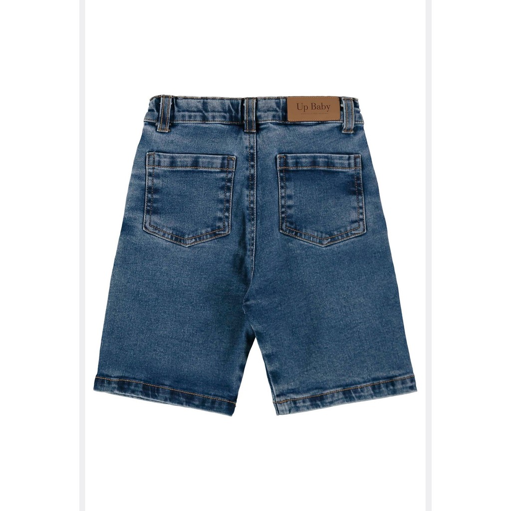 Detalhes do Bermuda Infantil Menino em Jeans com Elastano Up Baby
