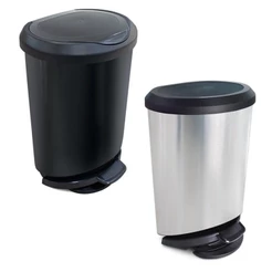 Lixeira Luxo C/ Pedal E Tampa 20 Litros Para Banheiro Escritório Cozinha Lavanderia