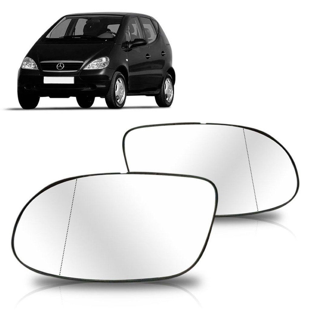 LENTE RETROVISOR MERCEDES CLASSE A ANO 1999 Á 2005 LENTE BRANCA SEM AQUECEDOR