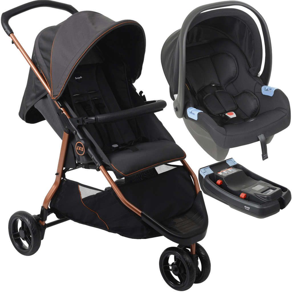 Carrinho de Bebe Bebe Conforto Base Burigotto CR3 Gray Cobre em Oferta na Shopee