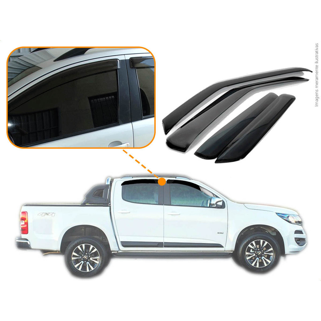 Calha de Chuva GM S-10 CAB. DUPLA 2012 2013 a 2018 2019 2020
