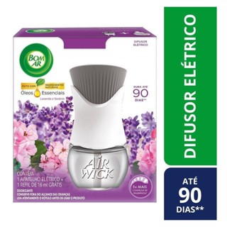 Difusor Elétrico Bom Ar Lavanda e Gerânio Aparelho+Refil 16ml