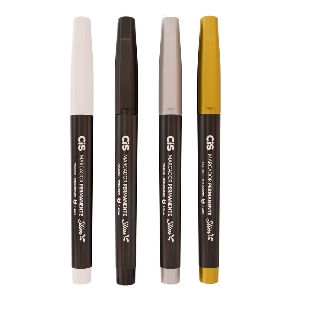 Caneta Marcador Permanente Para Tecido Cis Slim Cores a Escolha em Oferta na Shopee