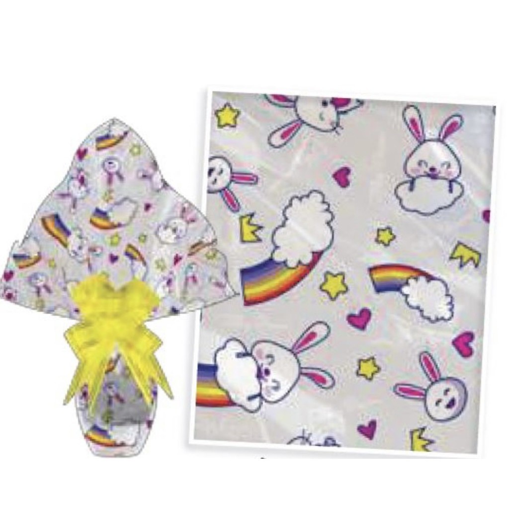 25 FOLHAS P/ OVO DE PÁSCOA METALIZADA 69X89 INCOLOR  ARCO IRIS  Luckyfest em Oferta na Shopee