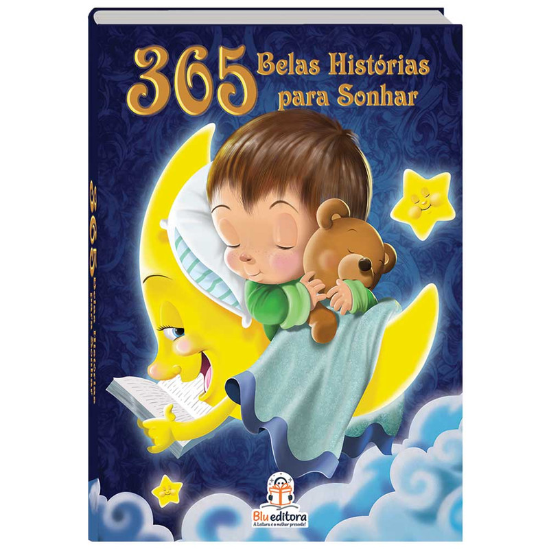 Livro 365 Belas Histórias para Sonhar Blu Crianças Filhos Infantil Desenho História Brincar Pintar
