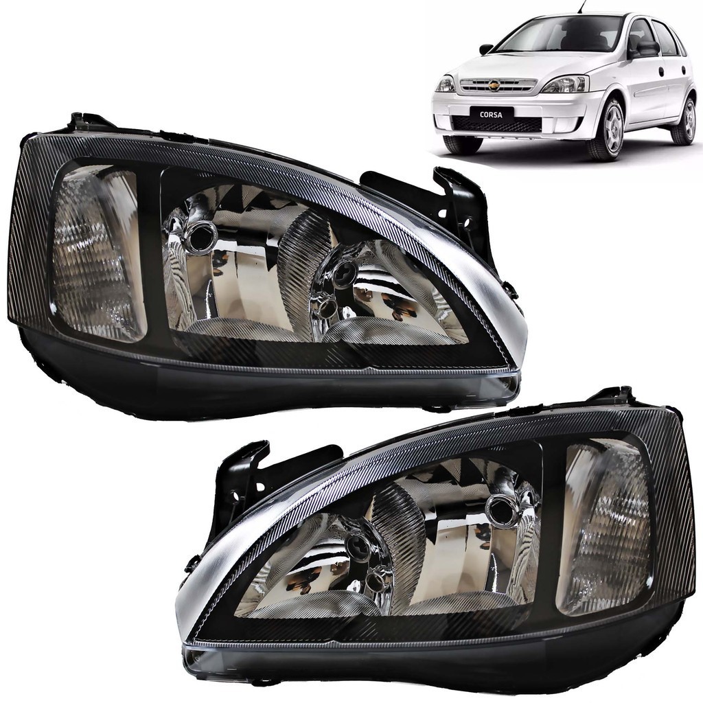 Farol Corsa Montana 2003 2004 2005 a 2012 Máscara Negra