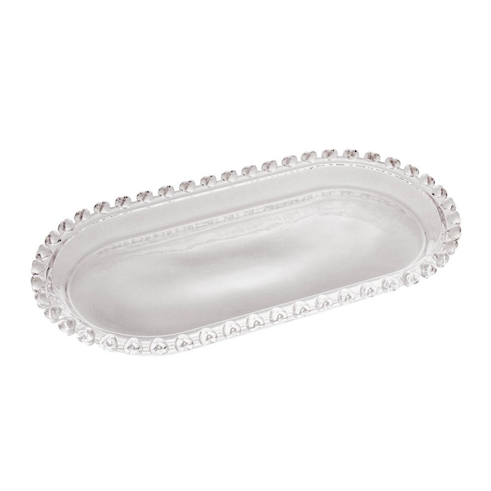 Travessa Oval Lyor Coração de Cristal 25cm x 13cm x 2,5cm - Home & Living