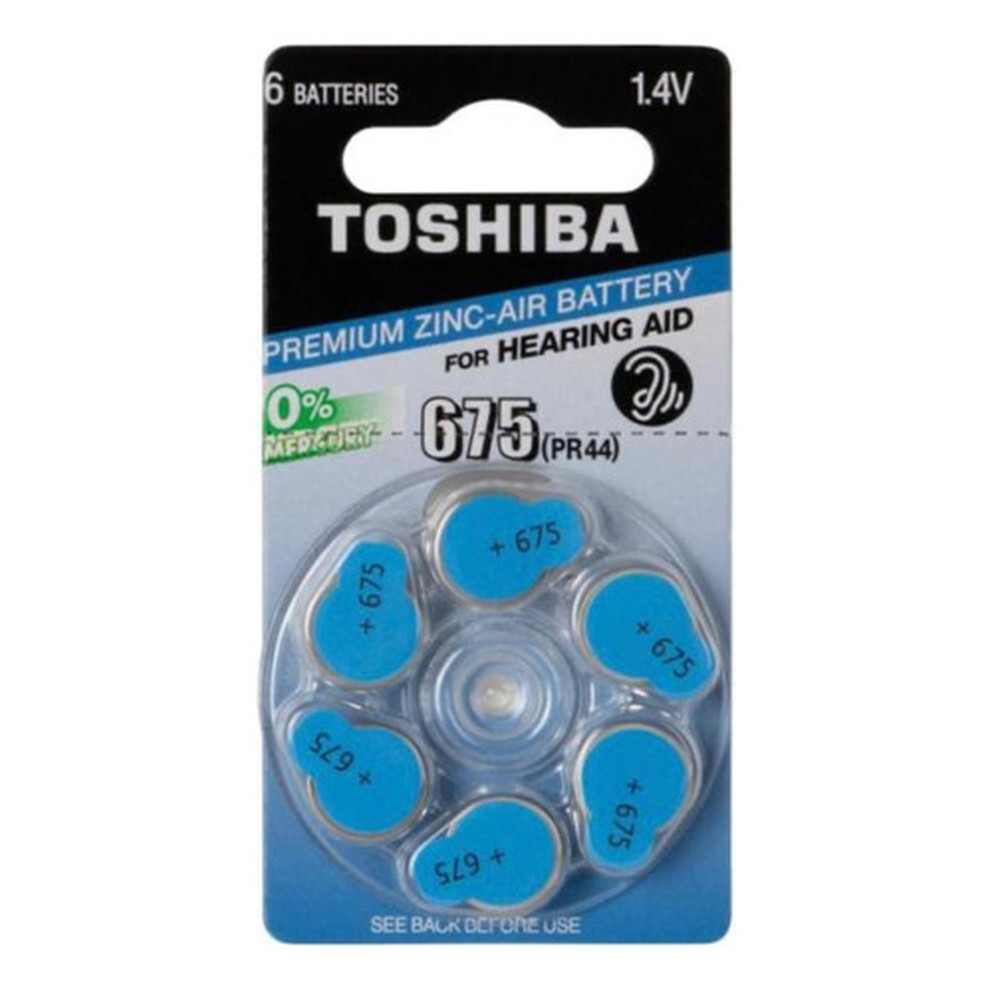 Bateria Pilha  Auditiva Toshiba 675 Pr44 1.4V  (blister C/6)