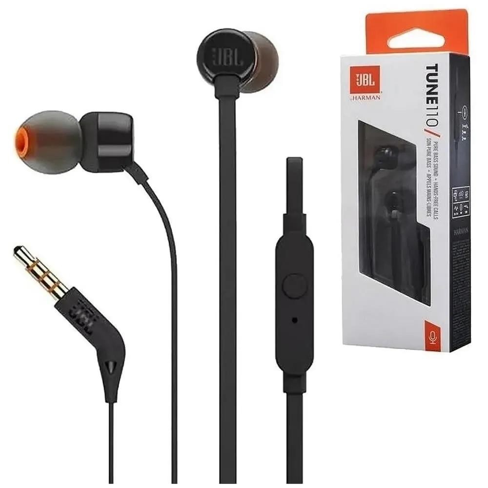 Fone de ouvido in-ear JBL Tune 110 JBLT110 c/ Microfone