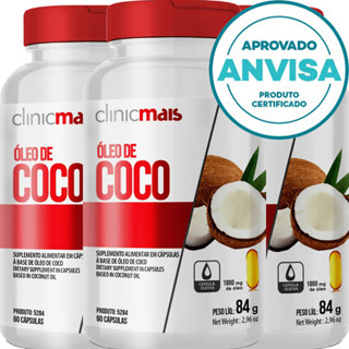 KIT 3x Óleo De Coco - 60 Cápsulas 1000mg - Clinicmais em Oferta na Shopee