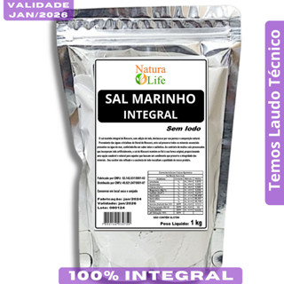 Sal Marinho Integral Moído Sem Adição De Iodo 1 Kg