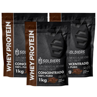 Kit: 3kg Whey Protein Concentrado - 100% Importado - Soldiers Nutrition