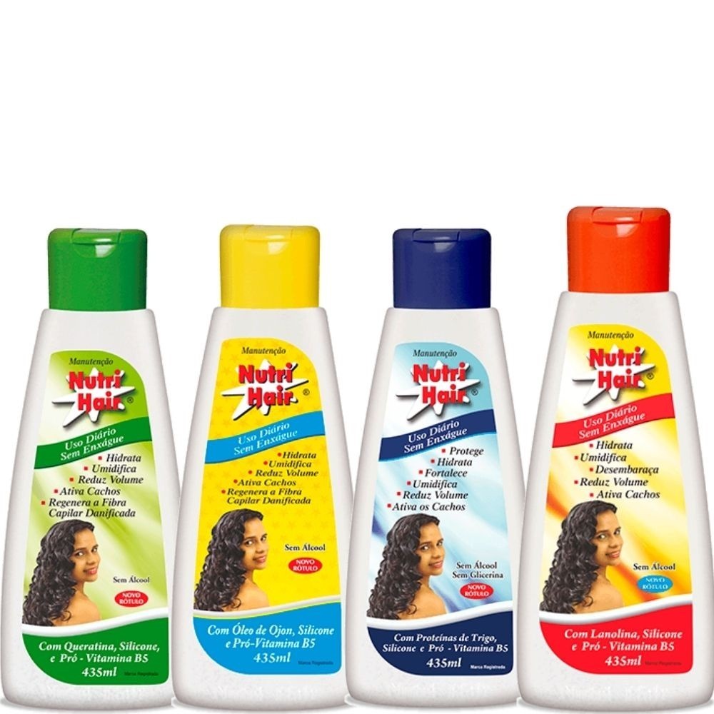 Nutri Hair Manutenção - Ativador de Cachos 435ml - Tradicional, Proteínas, Regeneradora e Manutenção