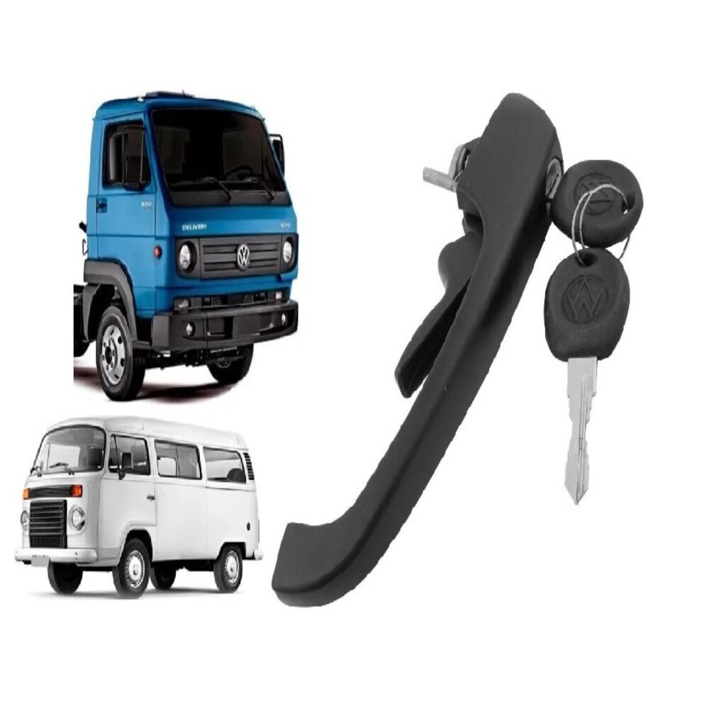 Maçaneta Ext Porta Dian C/ Chaves Kombi 76A13 Work/Delivery Cor:Preto