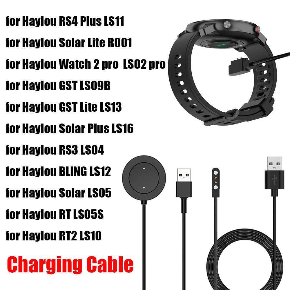 Cabo De Carregamento Para Haylou RS4 Plus LS11/RS3 LS04/Solar Lite/Watch 2 Pro Carregador USB Magnético GST LS13/RT2 LS1