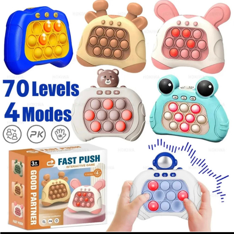 Fast Push Game Pop It Brinquedo Educativo Infantil Anti Stress 2 a 8 Anos Várias Cores Presente