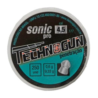 Chumbinho Sonic Pro 4.5mm 250 Unidades - Technogun em Oferta na Shopee
