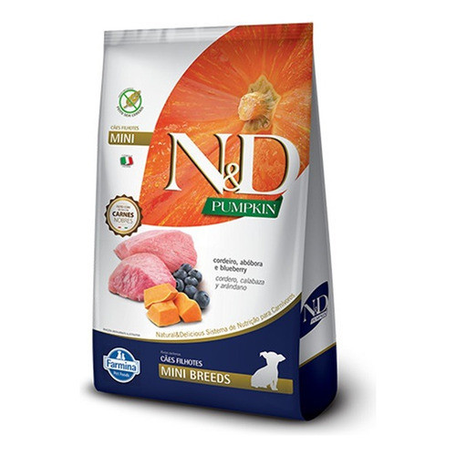 Ração De Cachorro N&d Pumpkin Filhote Cordeiro Abóbora 2,5kg