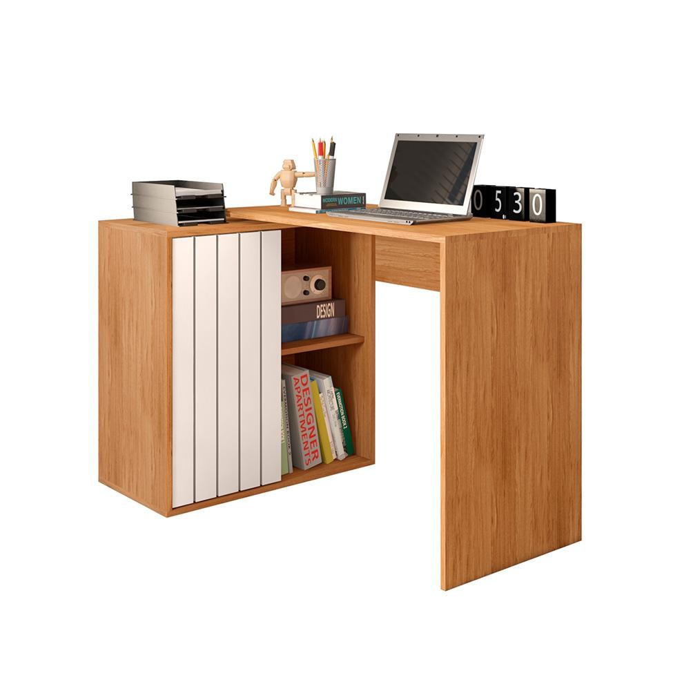 Escrivaninha Tech 1 PT Freijó e Off White - Home & Living