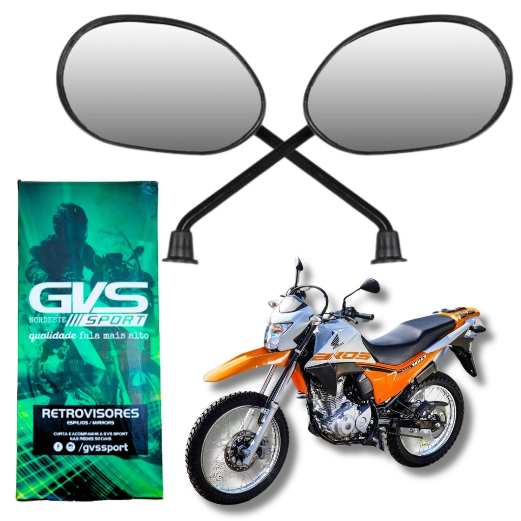 Retrovisor Gvs original Honda Bros 150 2010 2011 2012 2013 2014 2015 2016 2017