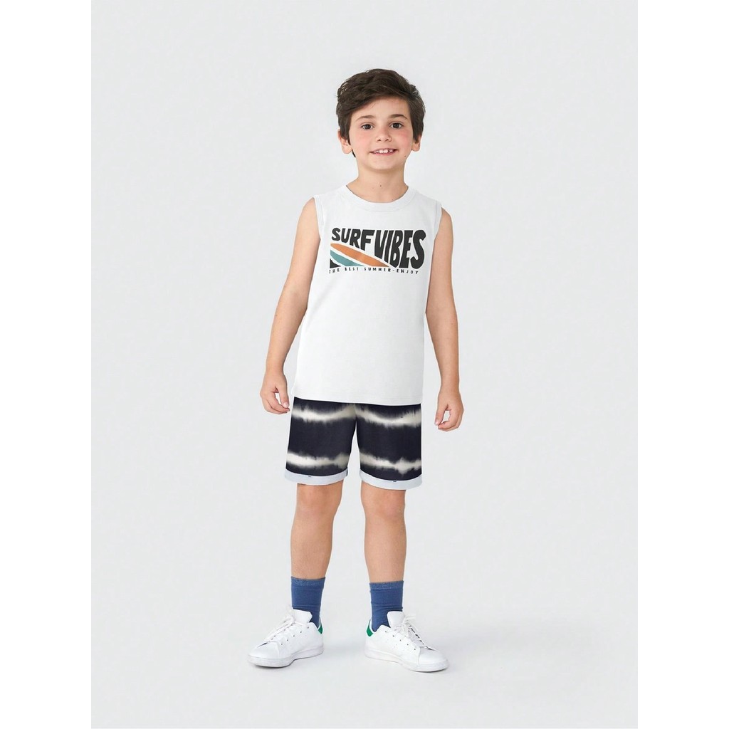 Conjunto Regata Menino De Algodão Com Bermuda - HERING