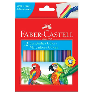 Caneta hidrográfica Colors 12 cores 150112CZF Faber-Castell em Oferta na Shopee