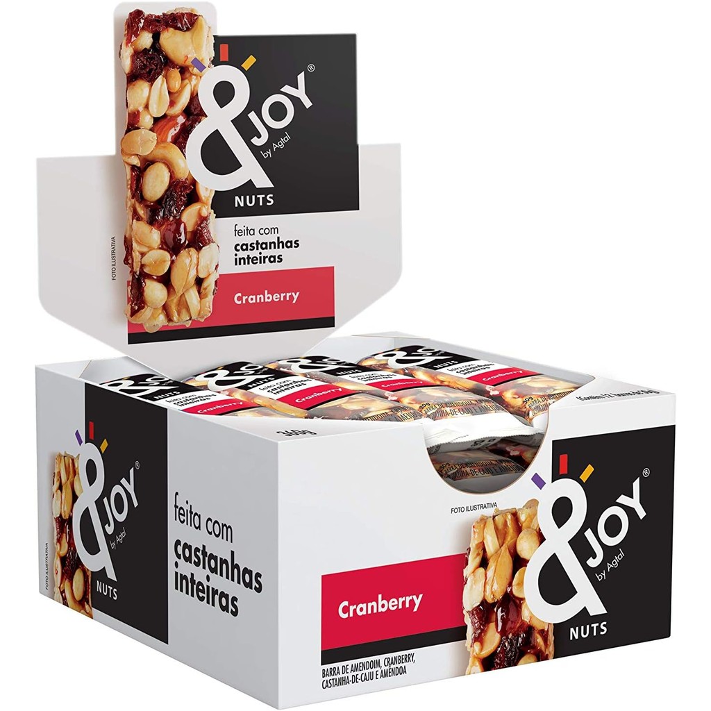 Barra Joy Grão Mixed Cranberry Agtal Com 12 Unidades De 30g - Food & Beverages