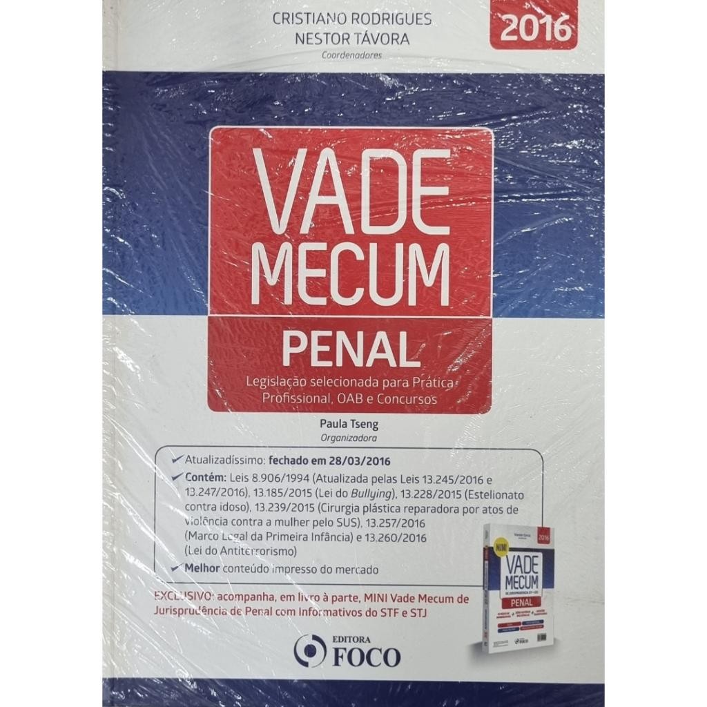 Vade Mecum Penal + Mini Vade Mecum de Jurisprudência STF e STJ 2016 (Novo, Lacrado)